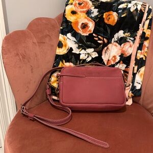 Portland Leather Rose Crossbody Bag